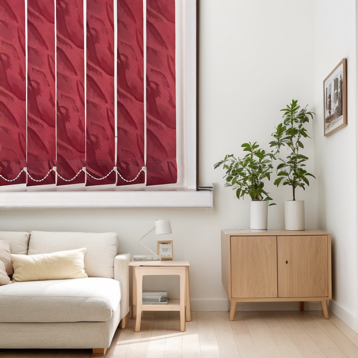 Тканевые Сандра красный 3321