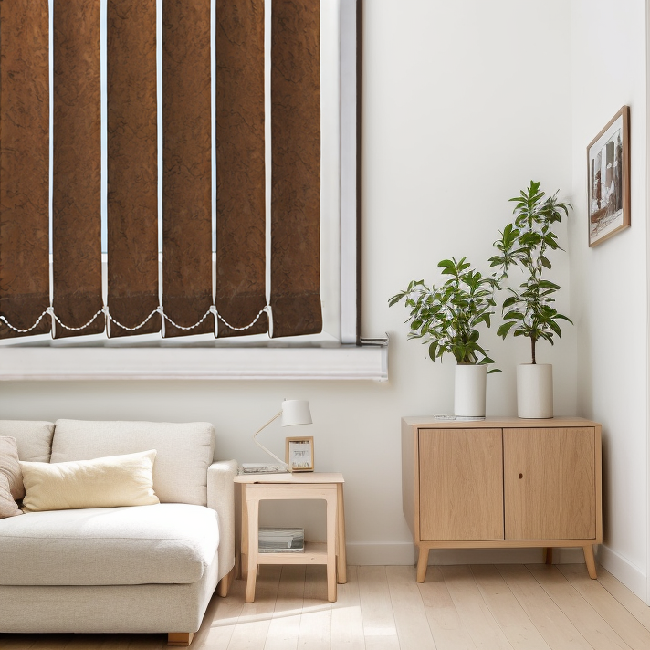 Тканевые Шелк коричневый 4127